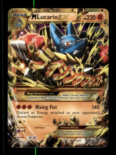 M Lucario EX Holo Card 113/111 Secret Edition XY-Furious Fists