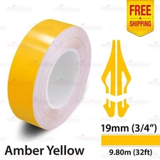 3/4" 19mm PinStriping Pin Stripe Tape Styling Decal Vinyl Sticker AMBER YELLOW