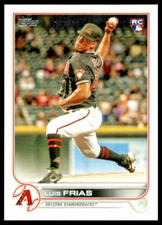 2022 TOPPS #338 LUIS FRIAS ROOKIE CARD ARIZONA DIAMONDBACKS/RC. rookie card picture