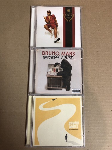 Bruno Mars 3 CD Lot XXIVK Magic/Unorthodox Jukebox/Doo-Wops & Hooligans