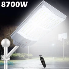 8700W Commercial Solar Street Light Outdoor Dusk to Dawn For basketball court US