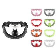 Women G-string Anniversary Thong Party Briefs Cutout Crotch Date Night Lace