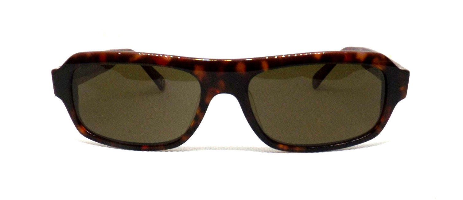 EXALT CYCLE Women’s Vintage Brown Plastic Shield Sunglasses Made in Italy