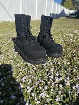 Balenciaga Stomper Style Boot with steel toe Black, Size 11, SEND