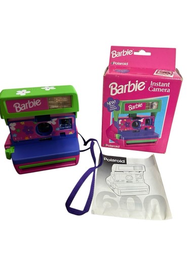 Vintage Polaroid 600 Limited Edition, Pink Barbie Instant Film Camera with Strap