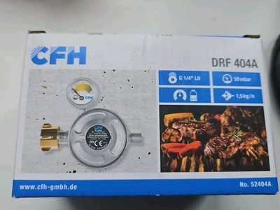 CFH DRF 404A  GasDruckregler mit Manometer - Silber (52404)