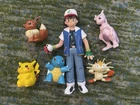 Ash Ketchum Pokémon Trainer Tomy 4.75" PVC Figure 1998 Vintage Lot