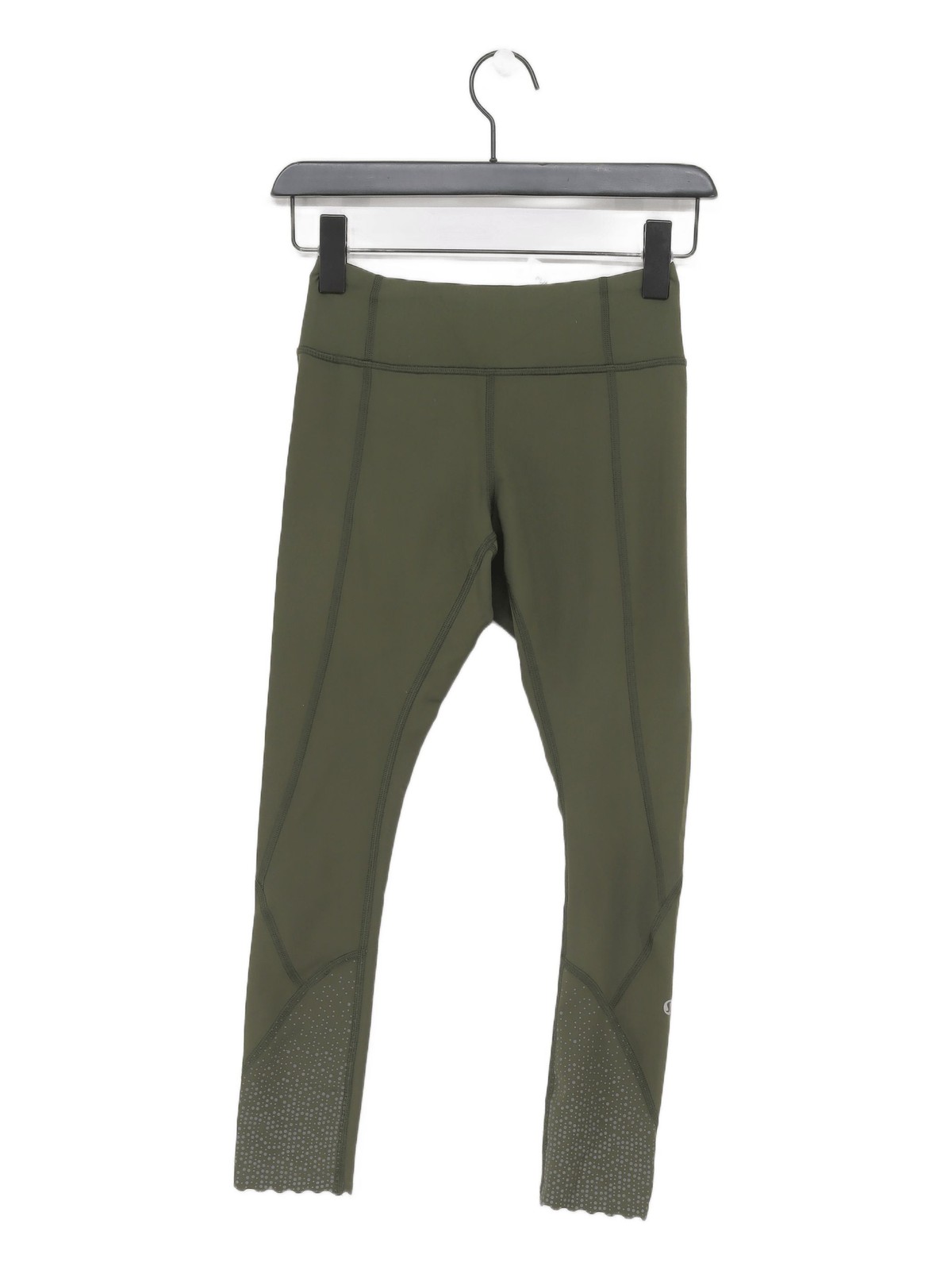 ALTRA Leggings donna Lululemon XS verde a pois 100% altri ritagliati