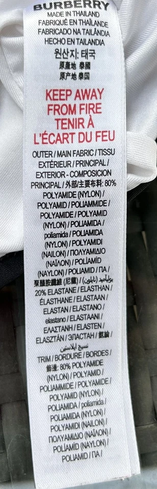 Traje de baño Burberry Kids Nigella a cuadros contrastados de nailon 1 pieza talla 10 años $260 Foto 3 de 4