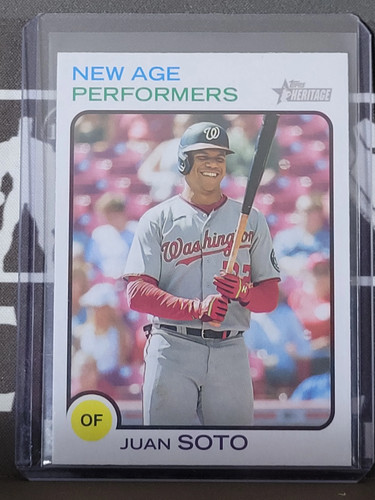 Juan Soto #NAP-7 2022 Topps Heritage New Age Performers card