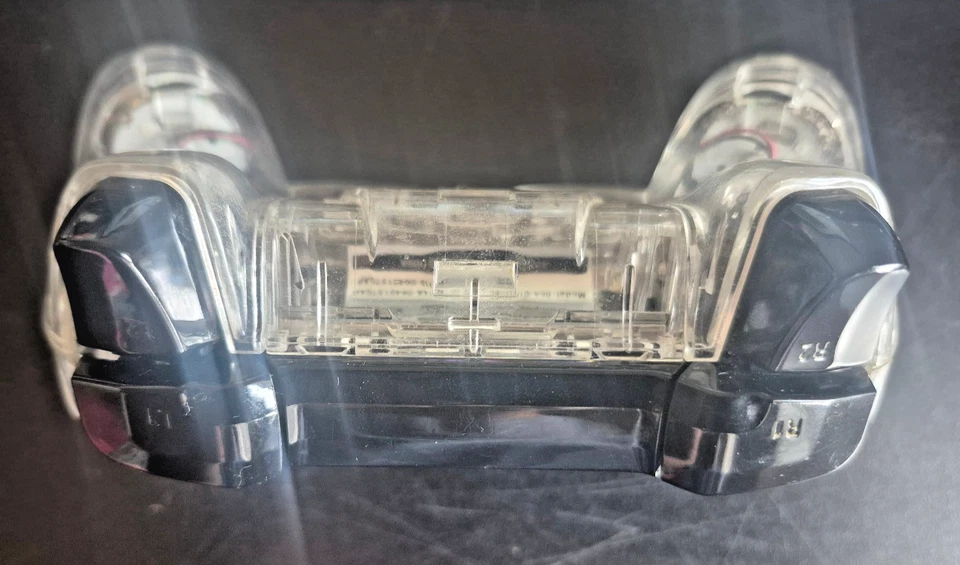 **FOR PARTS/REPAIR** PDP AfterGlow Clear Wireless PS3 CONTROLLER NO DONGLE - Image 3 of 4