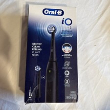 iO Series 2 Oral-B Rechargeable Electric Toothbrush Starter Kit w/2 Heads, Black