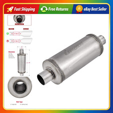 Universal 2.5 Inlet Diesel Exhaust Muffler 6x14 Body 20 Length Stainless Universal 2.5 Inlet Diesel Exhaust Muffler 6x14 Body 20 Length Stainless