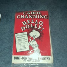 1978 Carol Channing Broadway Hello Dolly Window Card Poster Lunt-Fontanne 14x22