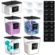5 Pack Laundry Pods Container, Clear Laundry Room Organization Containers,Lar...