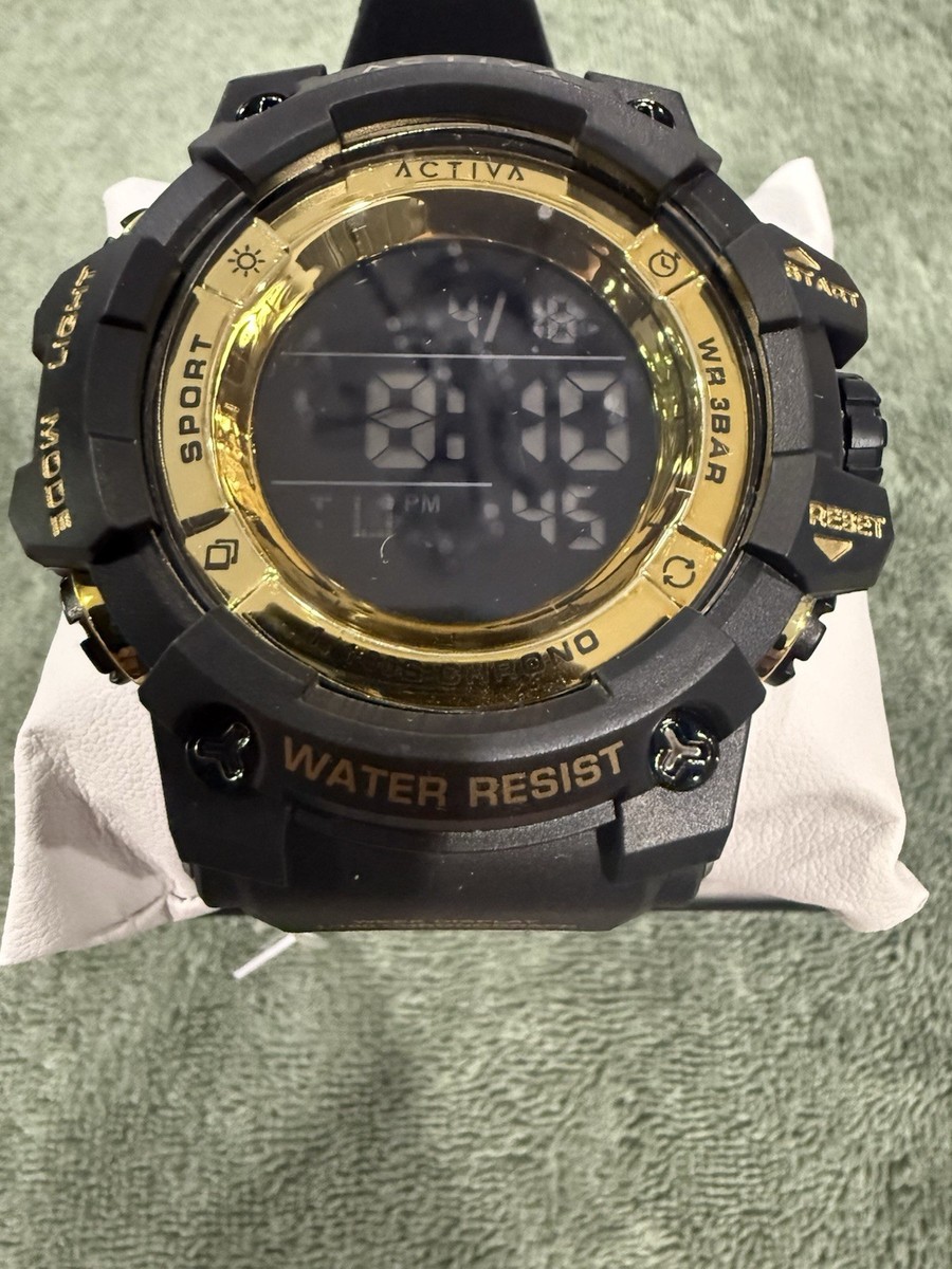 Activa Sync X Invicta Men's Digital Watch - 50mm Black Gold
