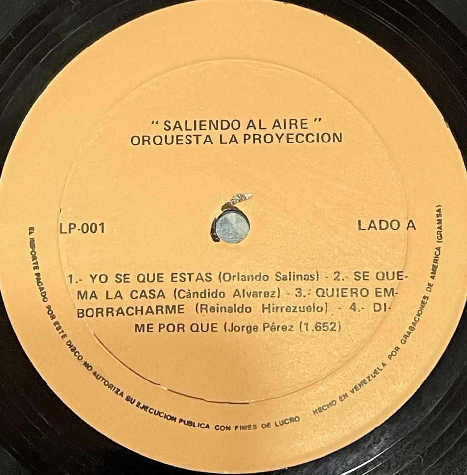 Orquesta La Proyección - Saliendo Al Aire - Salsa Guaguanco Venezuela Shrink Foto 3 de 4