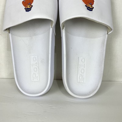 Polo Ralph Lauren Cayson Polo Bear Slides‎ Men\'s White Resort Tropical 12M  NWOB Polo Ralph Lauren Cayson Beach Polo Bear Slide Sandal White  main image 3