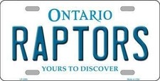 RAPTORS Ontario Metal License Plate Sign Basketball ~ BUY 2 GET 1 FREE!