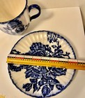 Antique Staffordshire England Oversize Flow Blue Cup & Saucer 21oz Latte Tea Big — photo 6