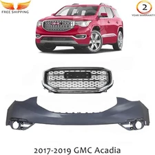 Front Bumper Cover Paintable & Grille Assembly For 2017-2019 GMC Acadia