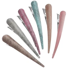 Duck Billed Hair Clips: 6pcs Decorative Alligator Hair Clips - Acrylic Barret...