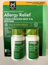 CETIRIZINE Allergy 400 Tablets Hydrochloride Members Mark 10mg SEALED EX OCT 26