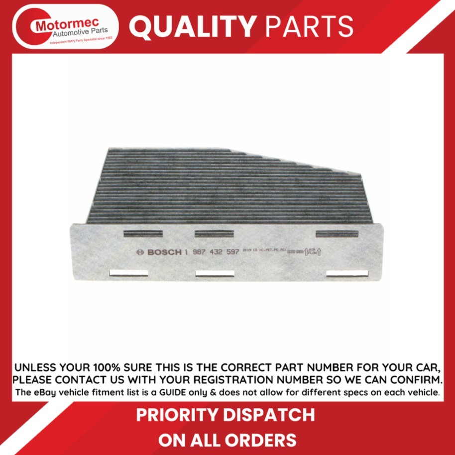 1987432597 Bosch Pollen / Cabin Filter 1K2819653A 1K2819653B 1K2819653 R2597 New - Image 37