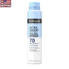 Ultra Sheer Sunscreen Spray SPF 70 Water Resistant Non Greasy Quick Absorb 5oz 2.56 per gallon