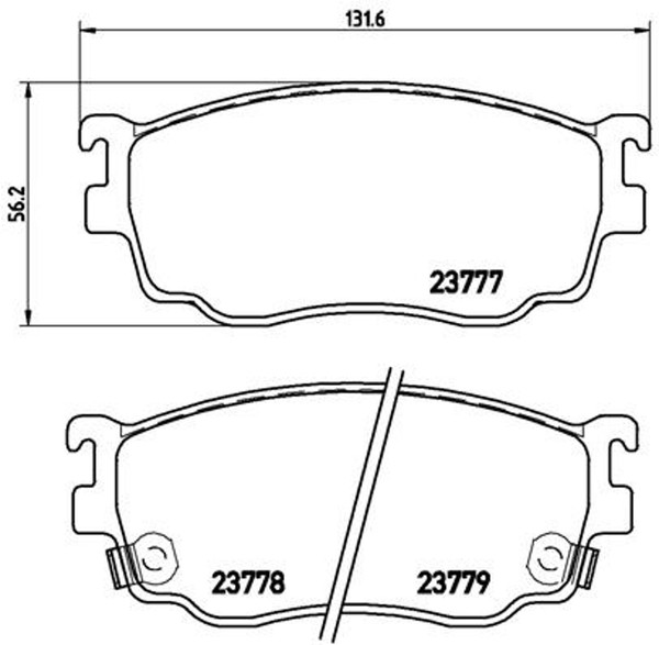 Brembo Bremsbelagsatz Scheibenbremse Prime P 49 026 FüR Premacy GF Mazda Isuzu 5-image