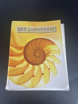 BJU Bob Jones  PRE ALGEBRA Student Worktext Text Textbook *With Pencil Writing*
