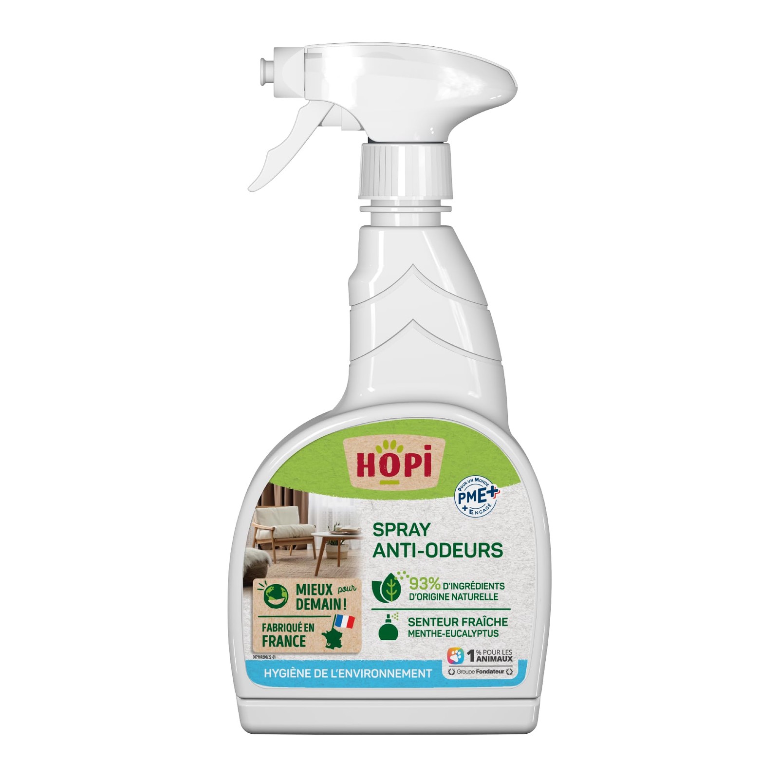 Spray anti-odeur pour animaux domestiques qui élimine les odeurs tenaces de litière