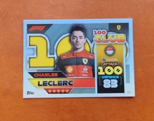 2022 Formula 1 Topps Turbo Attax Charles Leclerc #332 100 Club  Refractor Ferrar