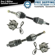 Front CV Axle Shafts & Wheel Hub Bearing Assemblies Kit Set of 4 for GM Truck