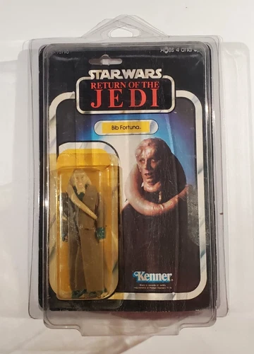 Vintage 1983 Star Wars Return of the Jedi BIB FORTUNA Figure 65 Back Carded