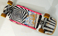 Vtg 80s Original Vision Skatebord Concave Gullwing Trucks Hang Ten Wheels Gator