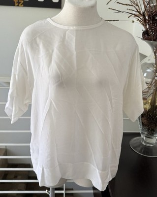 BCBG MAXAZRIA MIREYA SILK White Blouse Top Size XS . MSRP $158