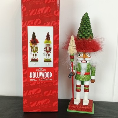 Kurt S Adler (Holly) Hollywood Nutcracker Green Glitter Christmas Tree Hat  12''