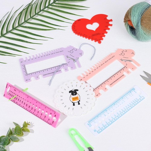 Head Love Heart For Knitting Needles Gauge Ruler Ruler Tool Crochet Hooks