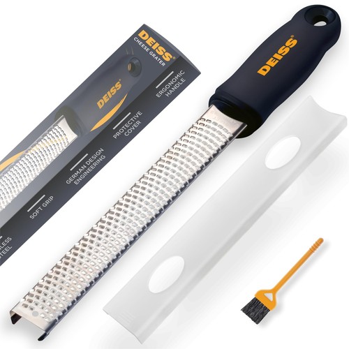 PRO Citrus Zester & Cheese Grater - Parmesan Cheese Lemon, Ginger, Garlic, Nu...