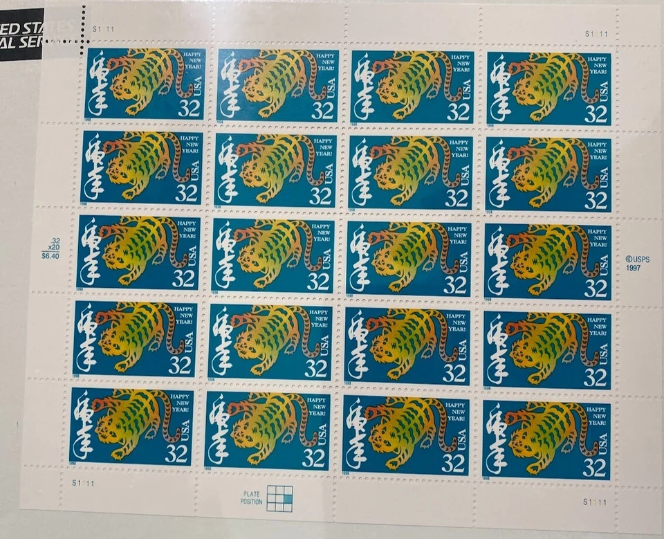 US Stamps Lunar New Year 1998/1999/2000/2001/2003/2005 Chinese Zodiacs 21 Sheets - Image 2 of 4