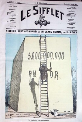 Journal The Whistle of 2/02/1873 No. 55 Five Billion to a Great Man by Meyer