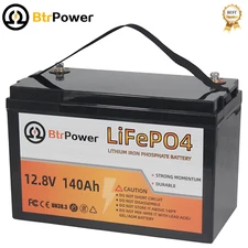 Lithium Battery Pack 12V 140Ah 100Ah Deep Cycle LiFePO4 for Solar RV Off-grid