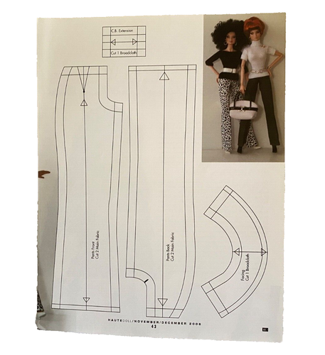 Fashion Royalty Randall Craig RTW 2006 Puppenkleidung Muster Kleid Hose - Bild 3 von 5