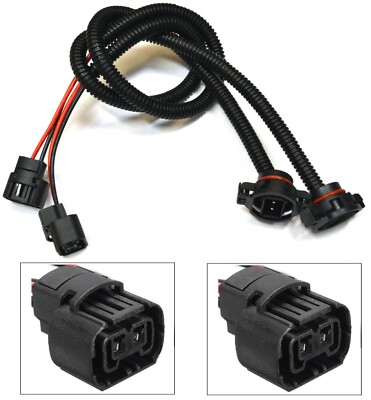 Extension Wire PSX24W 2504 Two Harness Fog Light Female Connector Repair Replace