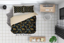 3D Leopard Chain Quilt Cover Set Duvet Cover Bedding Pillowcases
