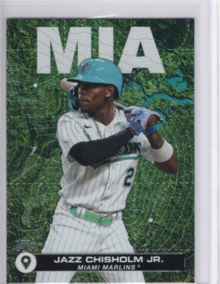 Jazz Chisholm Jr. 2024 Topps Series 2 City to City Insert #CTC-15 Miami Marlins