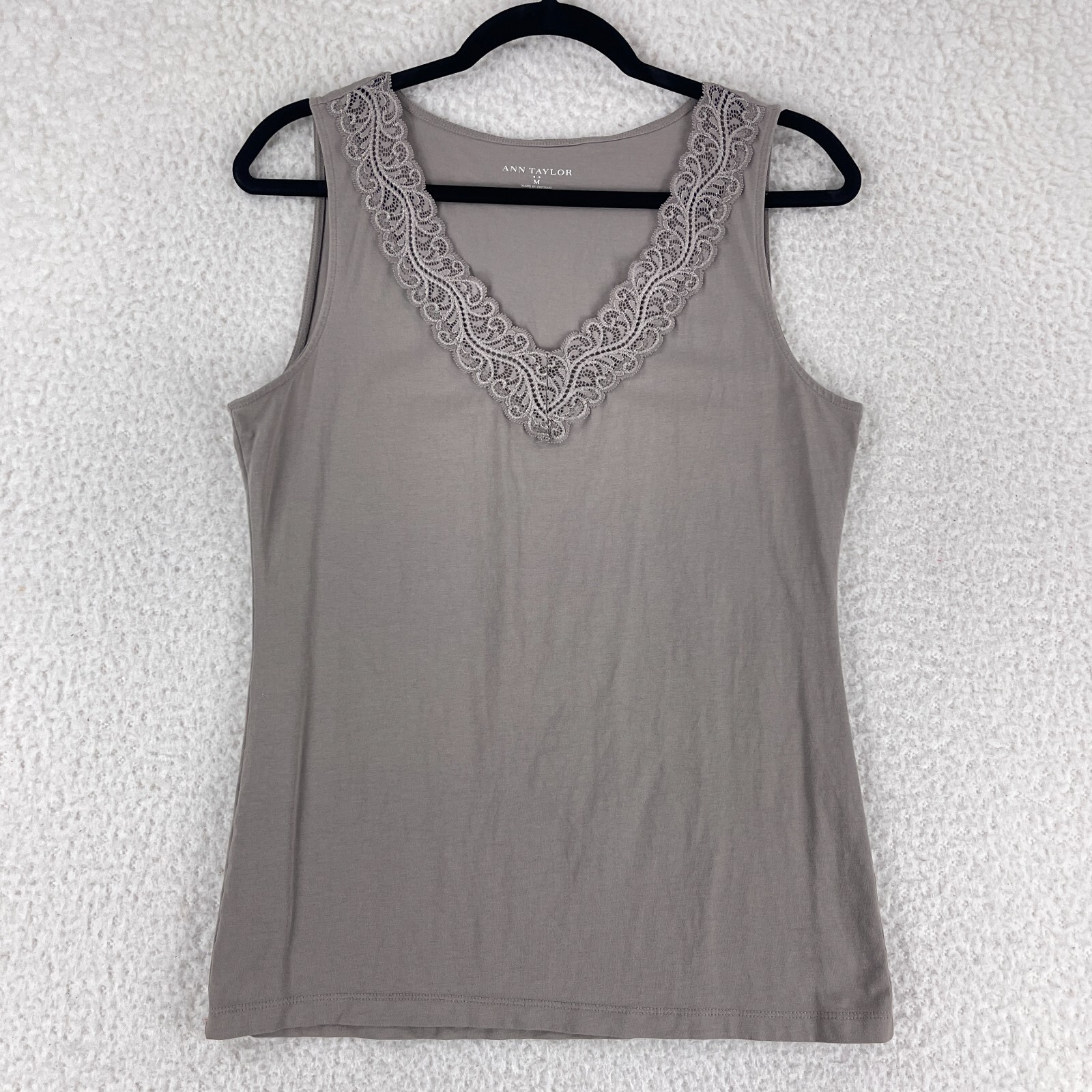 Ann Taylor Brown Pullover Basic Tank Top Womens S… - image 1