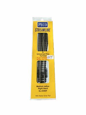 N SCALE PECO STREAMLINE SL-E395F ELECTROFROG RIGHT HAND MEDIUM RADIUS CODE 55
