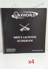4 Laxworld Men's Lacrosse Scorebooks for Coaches/Managers 19 Games per Book